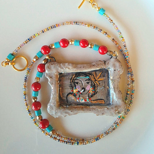 Bohemian-styled smoke girl, mini original necklace